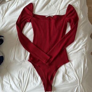 Reformation red bodysuit